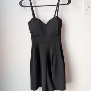 Only Black Spaghetti-Strap Romper with Sweetheart Neckline